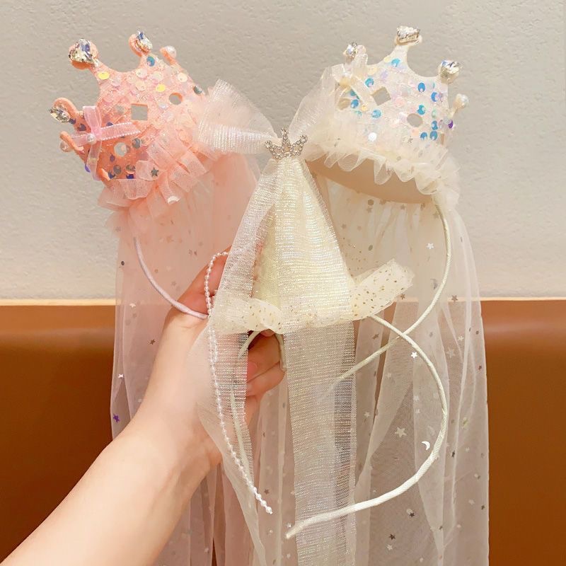 Princess Crown Veil Headbands  - Glitter Tablecloth recension och pris