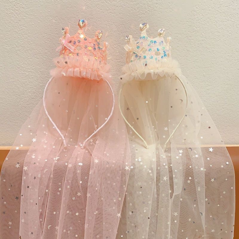 Princess Crown Veil Headbands  - Glitter Tablecloth recension och pris