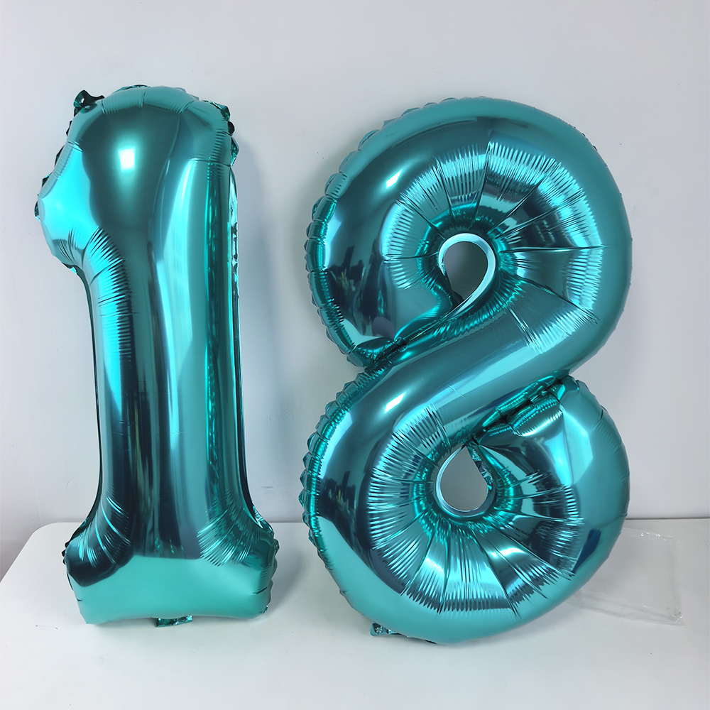 32inch Teal Blue Number 18 Bal - Balloon Pump Hand recension och pris