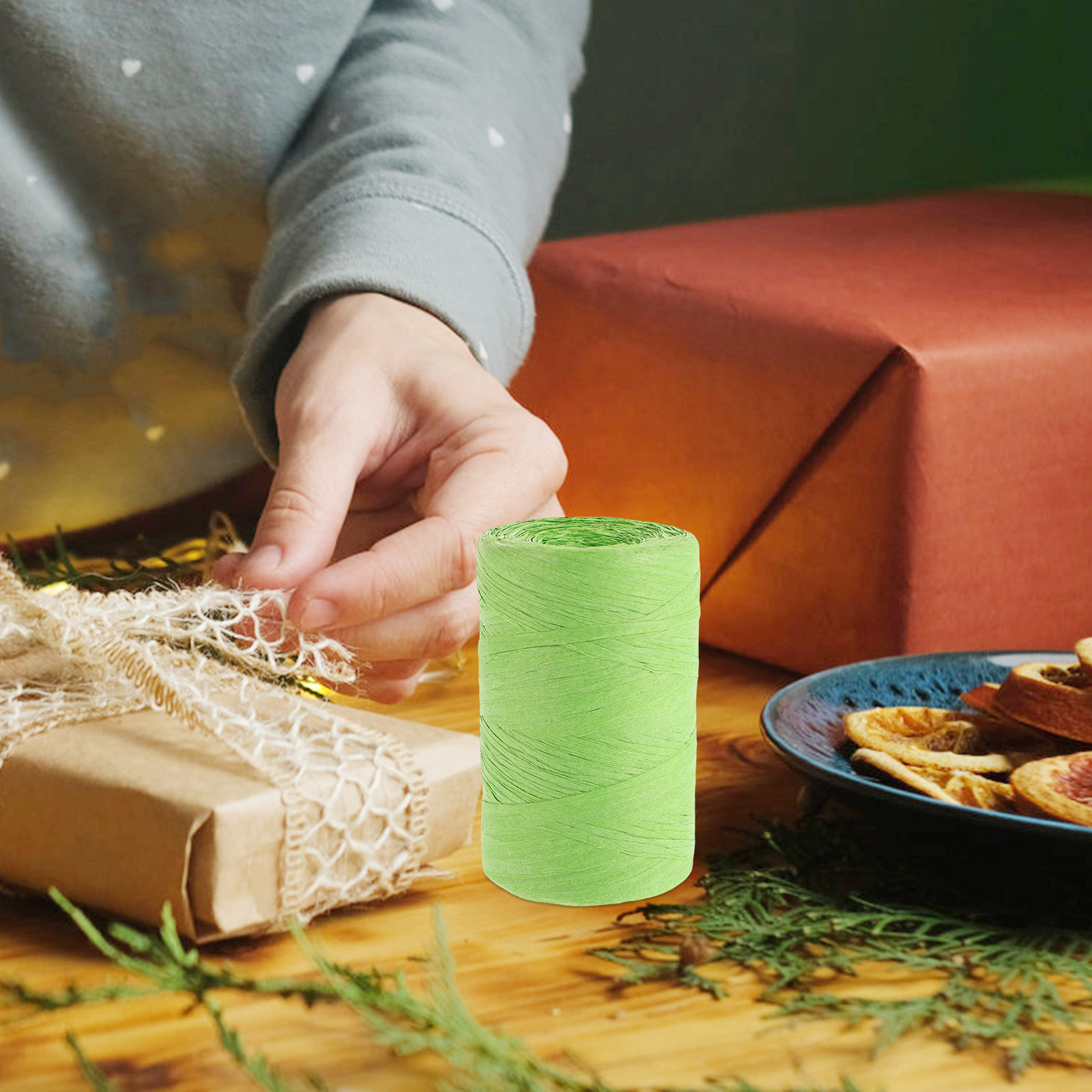 Raffia Paper String Colored Pa - Papercraft Supply Ribbon recension och pris