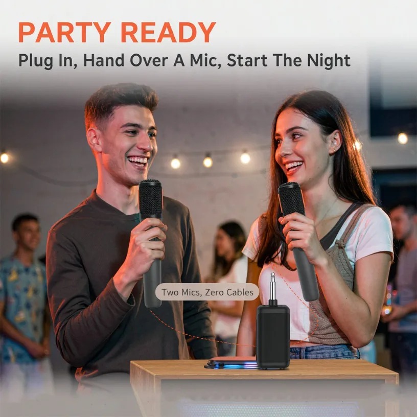 Wireless Microphone Dual Handh - Event & Party Supply recension och pris