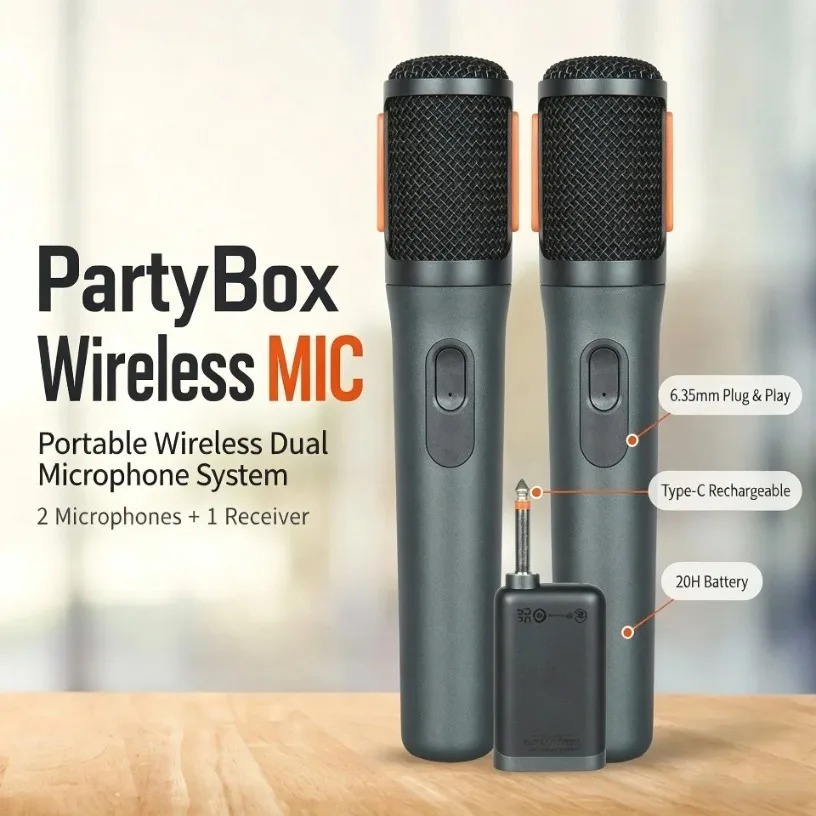 Wireless Microphone Dual Handh - Event & Party Supply recension och pris