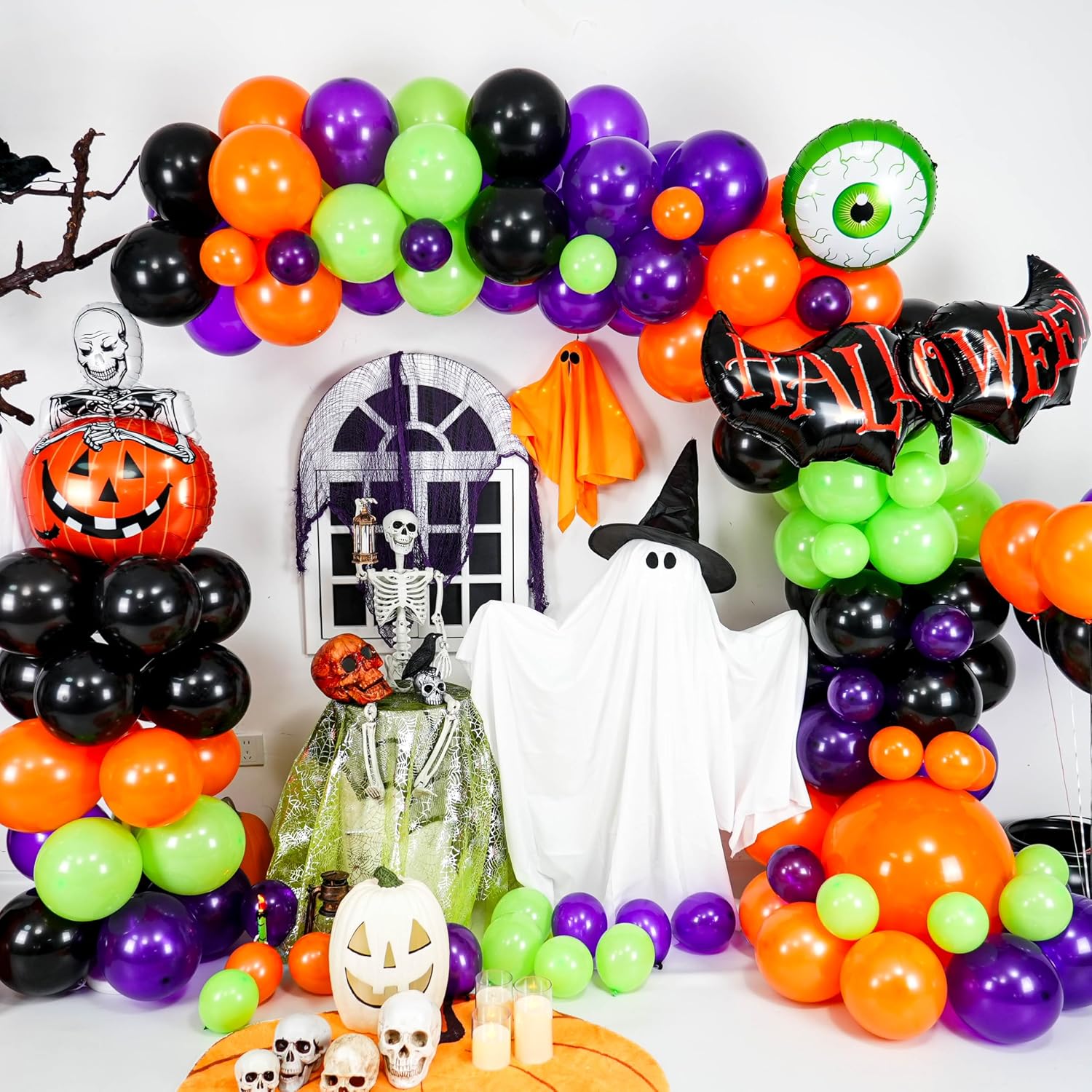 Halloween Balloons Garland Arc - Balloon Arch Kit recension och pris