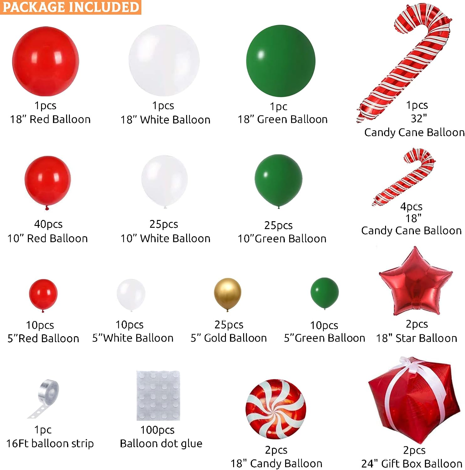 Christmas Balloon Arch Kit, 16 - Balloon Arch Kit recension och pris