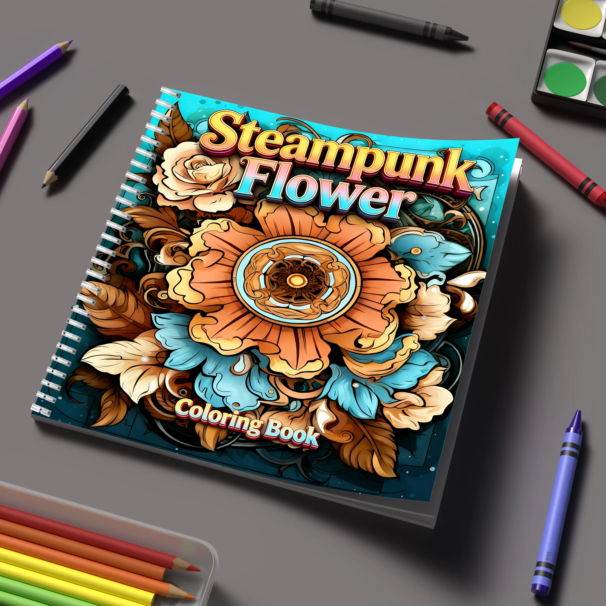 Coloring Book Steampunk Flower - Supply Event recension och pris