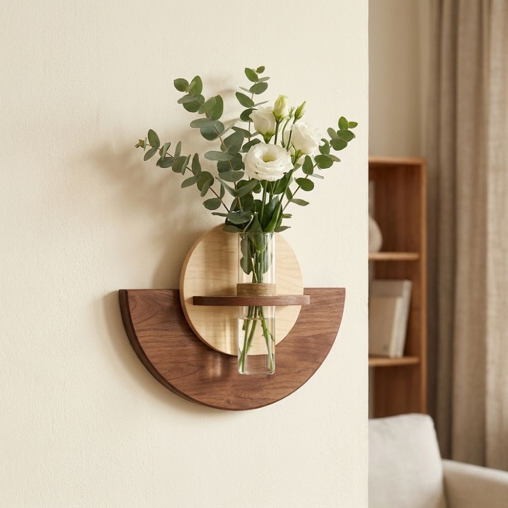 Oval Wood Wall Mount Flower Sh - Flower Wall Panel recension och pris